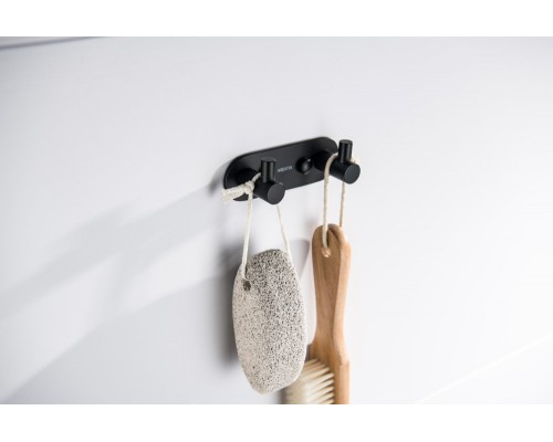 AQ4102MB ЕВРОПА крючок двойной, матовый черный AQ4102MB