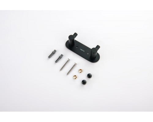 AQ4102MB ЕВРОПА крючок двойной, матовый черный AQ4102MB