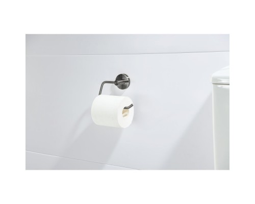 AQ4118BGM ЕВРОПА бумагодержатель квадратный, оружейная сталь (шлиф. черный хром) AQ4118BGM