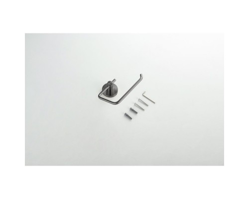 AQ4118BGM ЕВРОПА бумагодержатель квадратный, оружейная сталь (шлиф. черный хром) AQ4118BGM