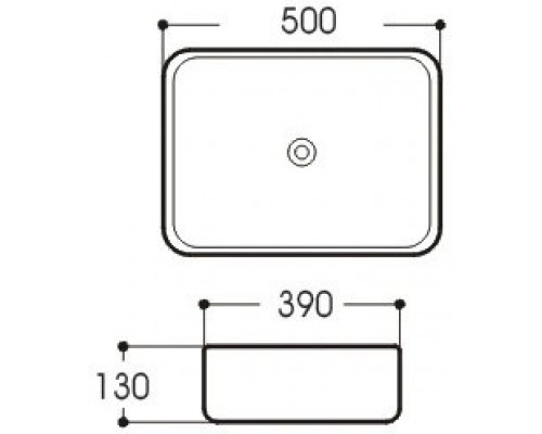 AQ5515-00 ВЕГА раковина 500390130 для установки на столешницу AQ5515-00