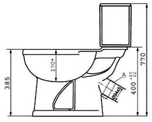 47360110402 Унитаз-компактДора-Антивсплескгоризонтальный выпуск, красный (47360110402) 47360110402