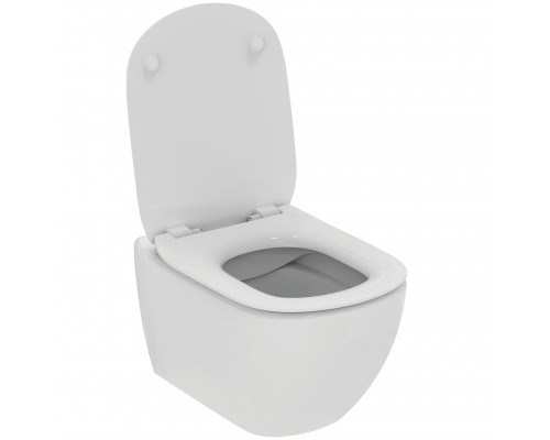 T536001 TESI Подвесной безободковый унитаз с технологией RimLS+ (крышка в комплекте) T536001