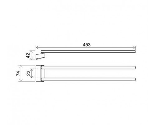 Полотенцедержатель (поворотный), 42 см TD 340.20 черный X07P564