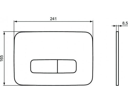 R0123AA OLEAS™ M3 Механическая панель смыва, двойной смыв, хром R0123AA