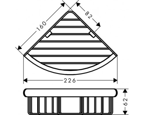41710000 HG Logis Universal угловая полка 41710000