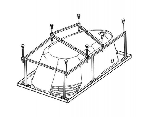 1.WH11.2.429 МАЙОРКА XL монтажный комплект 160х95 для левосторонней и правосторонней ванн 1.WH11.2.429
