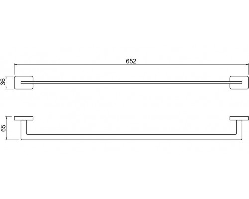 AQ4314CR ЛИБРА полотенцедержатель 600 мм AQ4314CR