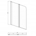 AQ DEL SBA 10015CH Шторка на ванну двухэлементная, поворотная 1000X1500 профиль хром, стекло прозрачное AQ DEL SBA 10015CH