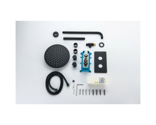 AQ1376MB ЕВРОПА Set 3 в 1 душевой комплект 2 режима, матовый черный AQ1376MB