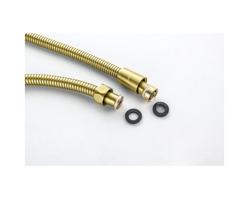 AQ2105BG шланг для душа 150 см нержавейка, шлиф. золото AQ2105BG