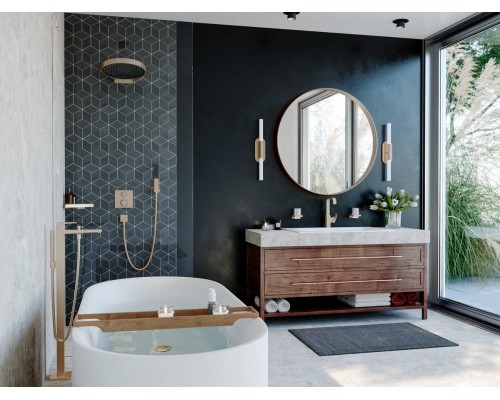 26230670 HG Rainfinity 360 1jet верхний душ с настенным держателем матовый черный 26230670