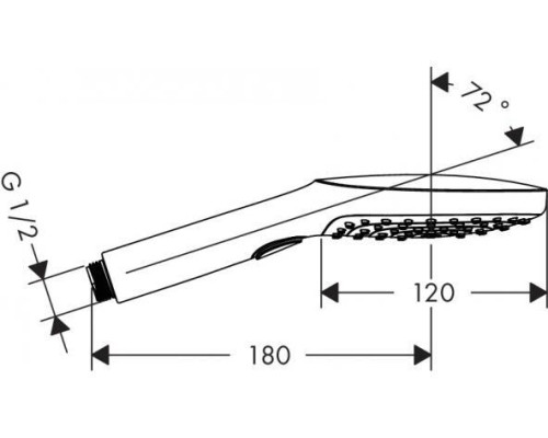 Ручной душ Hansgrohe Raindance Select E 120 3jet матовый черный 26520670