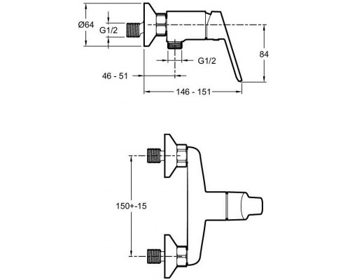 E29870-BL AIME смеситель для душа,матовый черный E29870-BL