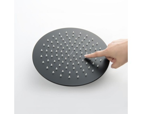 AQ2077MB круглый верхний душ 2507 мм, матовый черный AQ2077MB