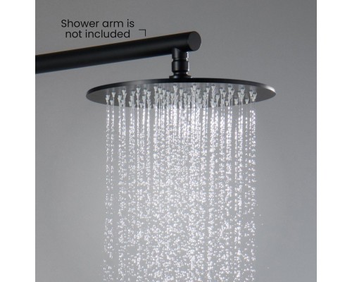 AQ2077MB круглый верхний душ 2507 мм, матовый черный AQ2077MB