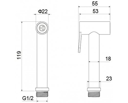 AQ2057CR гигиенический ручной душ AQ2057CR