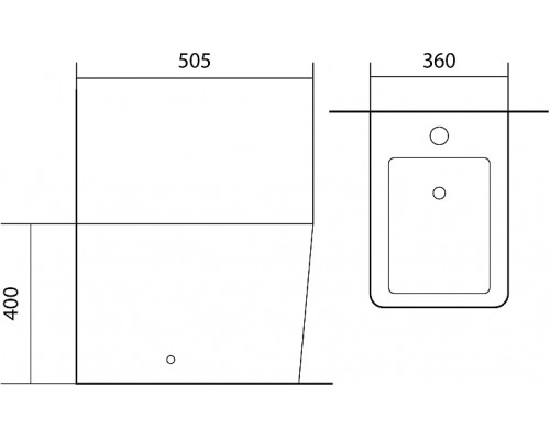 AQ1266N-00 ЛИБРА New Биде напольное 560х370х400, крепеж AQ1266N-00