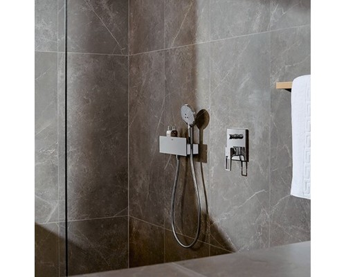 26456400 HG Fixfit Porter 300 шланговое подсоединение с полкой и держателем белый/хром 26456400