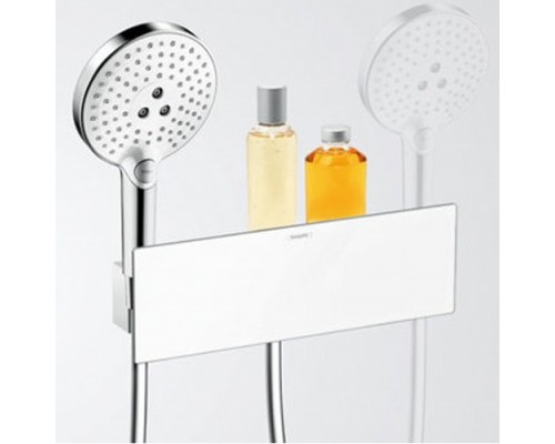 26456400 HG Fixfit Porter 300 шланговое подсоединение с полкой и держателем белый/хром 26456400