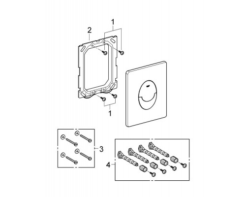 38505KF0 Skate Air Накладная панель (3 режима смыва), вертикальный монтаж, черный матовый (для Rapid SL и Uniset) 38505KF0