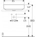 500.771.01.2 Geberit VariForm Раковина с установкой на столешницу овальной формы, 55х40 см, без отв. под смеситель, без отв. перелива 500.771.01.2