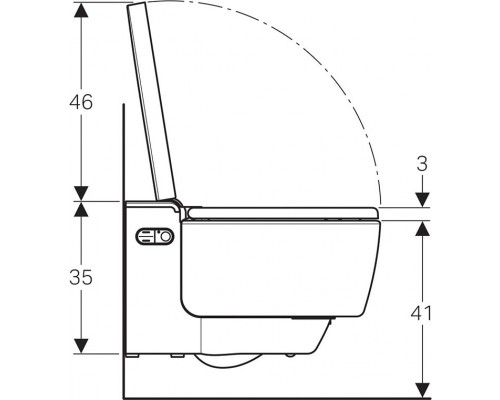146.214.11.1 AquaClean Mera Comfort подвесной унитаз-биде, белый (заменён на артикул 146.210.11.1) 146.214.11.1