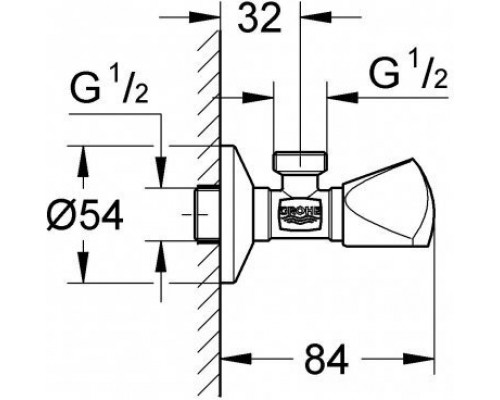 22940000 Угловой вентиль, хром 22940000