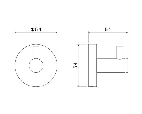 AQ4101BGM ЕВРОПА крючок, оружейная сталь (шлиф. черный хром) AQ4101BGM