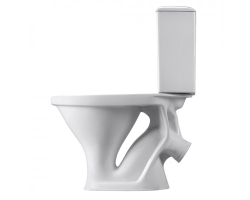 1P2018S0000BF Унитаз-компакт Вест белый, сидение полипропилен (арт. 188018S0020B0), кос выпуск 1.P201.8.S00.00B.F