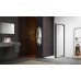 AQ ARI PI 10020BL Душевая дверь, распашная 1000x2000 профиль черный, стекло прозрачное AQ ARI PI 10020BL