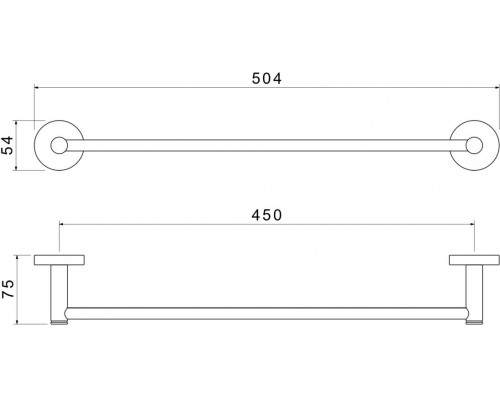 AQ4120CR ЕВРОПА полотенцедержатель 450 мм AQ4120CR