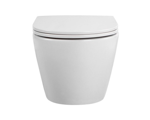 AQ1901-00 ЕВРОПА Унитаз подвесной безободковый 525360320мм, тонкое сиденье с механизмом плавного закрывания, крепеж AQ1901-00