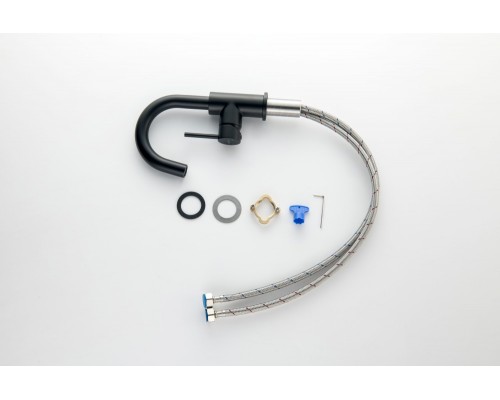 AQ1307MB ЕВРОПА смеситель для раковины, без донного клапана, матовый черный AQ1307MB