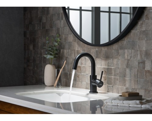 AQ1307MB ЕВРОПА смеситель для раковины, без донного клапана, матовый черный AQ1307MB