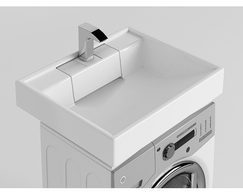 1A72103KRW010 Раковина Рейн 600 бел. на стиральную машину 1A72103KRW010