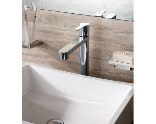 Смеситель для умывальника без донного клапана PU 015.00 высокий X070114