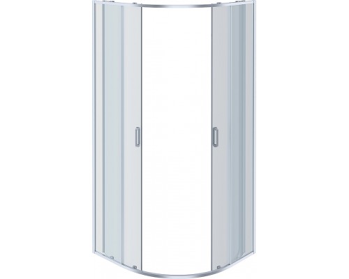 AQ ARI RO 09020BL Душевой уголок 1/4 круга, двери раздвижные 900x900x2000, профиль черный, стекло прозрачное AQ ARI RO 09020BL