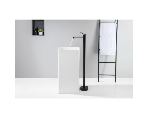 AQ1309MB ЕВРОПА смеситель для раковины напольный, матовый черный AQ1309MB