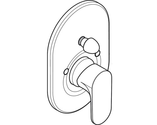 72449670 HG Rebris S смеситель для ванны (внешняя часть), матовый черный 72449670