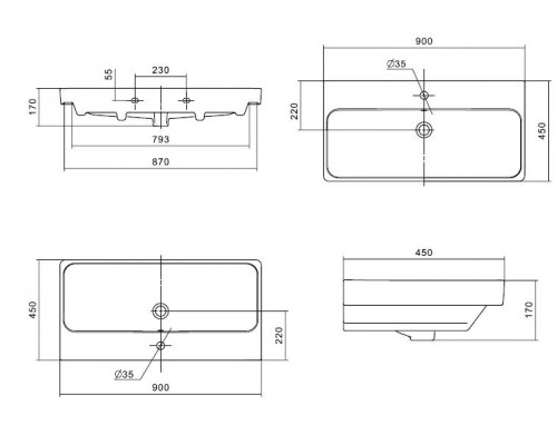 1A2519K0SDB20 Набор: 1A251901SDB20 Тумба-умывальник Сканди 90 Бел/Дуб Верона/ 1WH501629 Раковина Адриана 90 1A2519K0SDB20