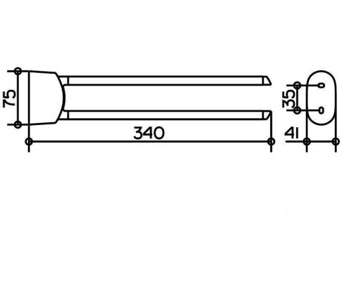 11620010000 ELEGANCE Полотенцедержатель повортный 340 мм, хром 11620010000