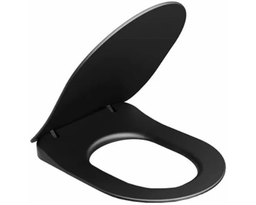 Сиденье для унитаза Uni Chrome Flat ЧЕРНОЕ X01795