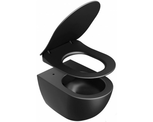 Сиденье для унитаза Uni Chrome Flat ЧЕРНОЕ X01795