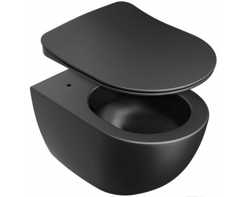 Сиденье для унитаза Uni Chrome Flat ЧЕРНОЕ X01795