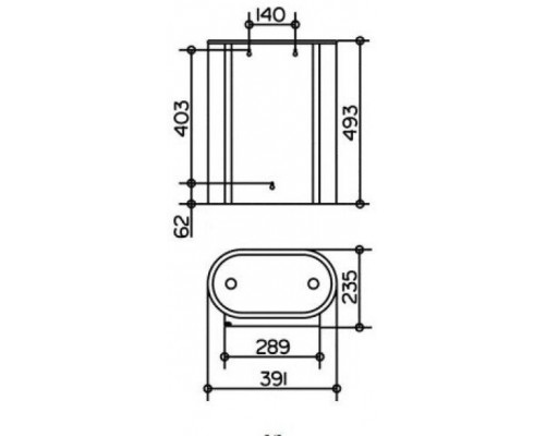 14988010000 PLAN Ведро для мусора, настенное, вместимость: 30 л, хром 14988010000
