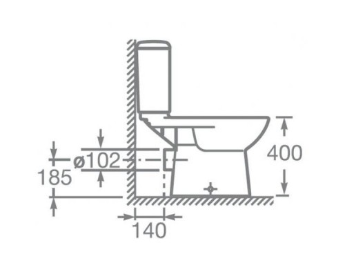 34P23800Y ACCESS унитаз-компакт горизонтальный выпуск, сиденье с крышкой SC 34P23800Y