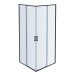 AQ ARI KV 08020BL Душевой уголок квадратный, двери раздвижные 800x800x2000 профиль черный, стекло прозрачное AQ ARI KV 08020BL
