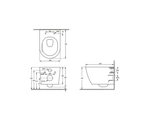 SET AQUATEK ЛИБЕРТИ-011 4в1 (рама AQUATEK Standard INS-0000012+крепёж KKI-0000002+клавиша KDI-0000011+унитаз ЛИБЕРТИ AQ1999T-00 с тонким сиденьем sc) SET AQUATEK ЛИБЕРТИ-011 4в1