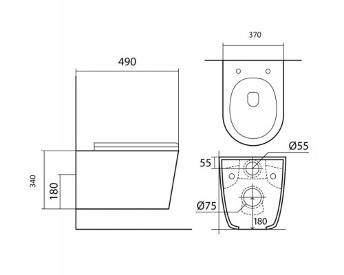 SET AQUATEK ВЕГА cmp (рама AQUATEK Standard INS-0000012(без клавиши и крепежа)+унитаз компакт ВЕГА AQ1904-00 с тонким сиденьем soft-close SET AQUATEK ВЕГА cmp